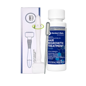 Minoxidil Member’s Mark 5% 1 mes + Dermaroller ajustable 0.5mm a 3 mm
