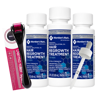 Minoxidil Member’s Mark 5% 3 meses + dermaroller +gotero original