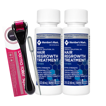 Minoxidil Member’s Mark 5% 2 meses + dermaroller estuche 540 agujas