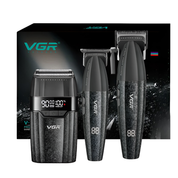 VGR Barber Combo V-640S3-COM 3 en 1 Profesional – Color Negro