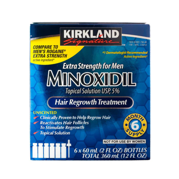 Minoxidil Kirkland 5% 360ml Caja 6 Meses de Tratamiento