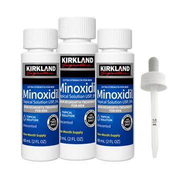 Minoxidil Kirkland 5% 180ml 3 Meses + Gotero Original gratis