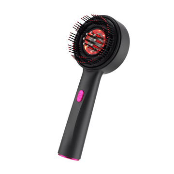 Peine Masajeador Eléctrico De Cuero Cabelludo Con Calor Lumetra Black