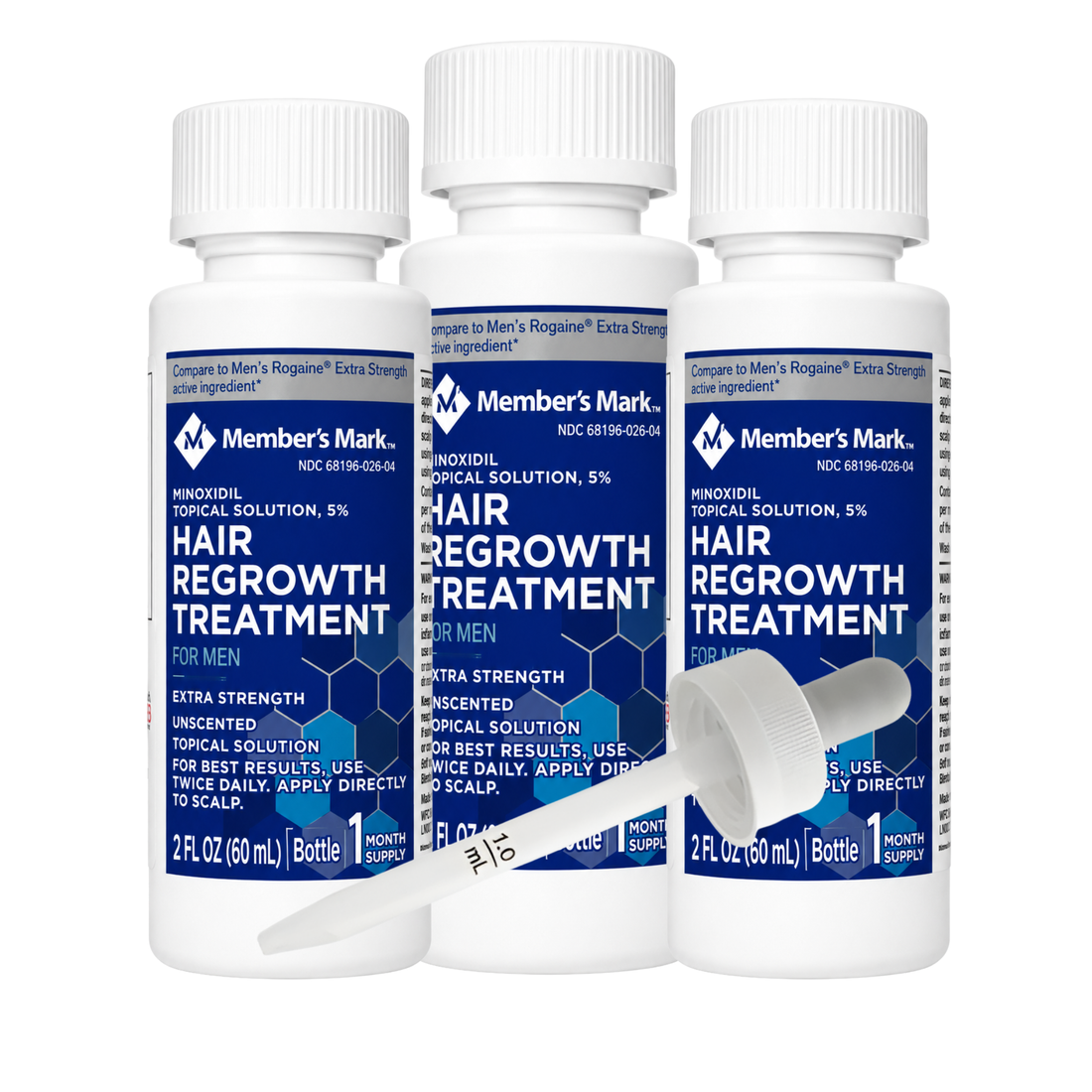 Minoxidil Member’s Mark 5% 3 meses +gotero original