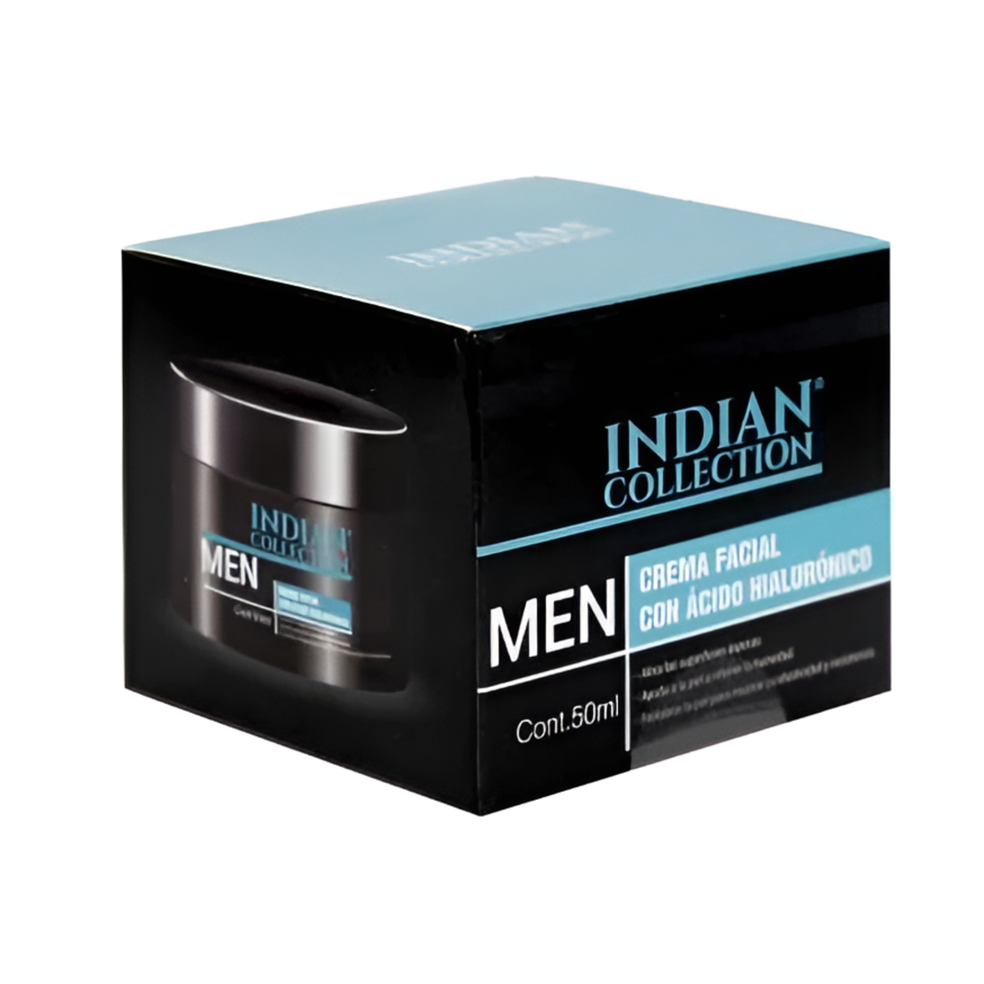 Crema facial masculina con ácido hialurónico 50 ml -Hidratación Rápida