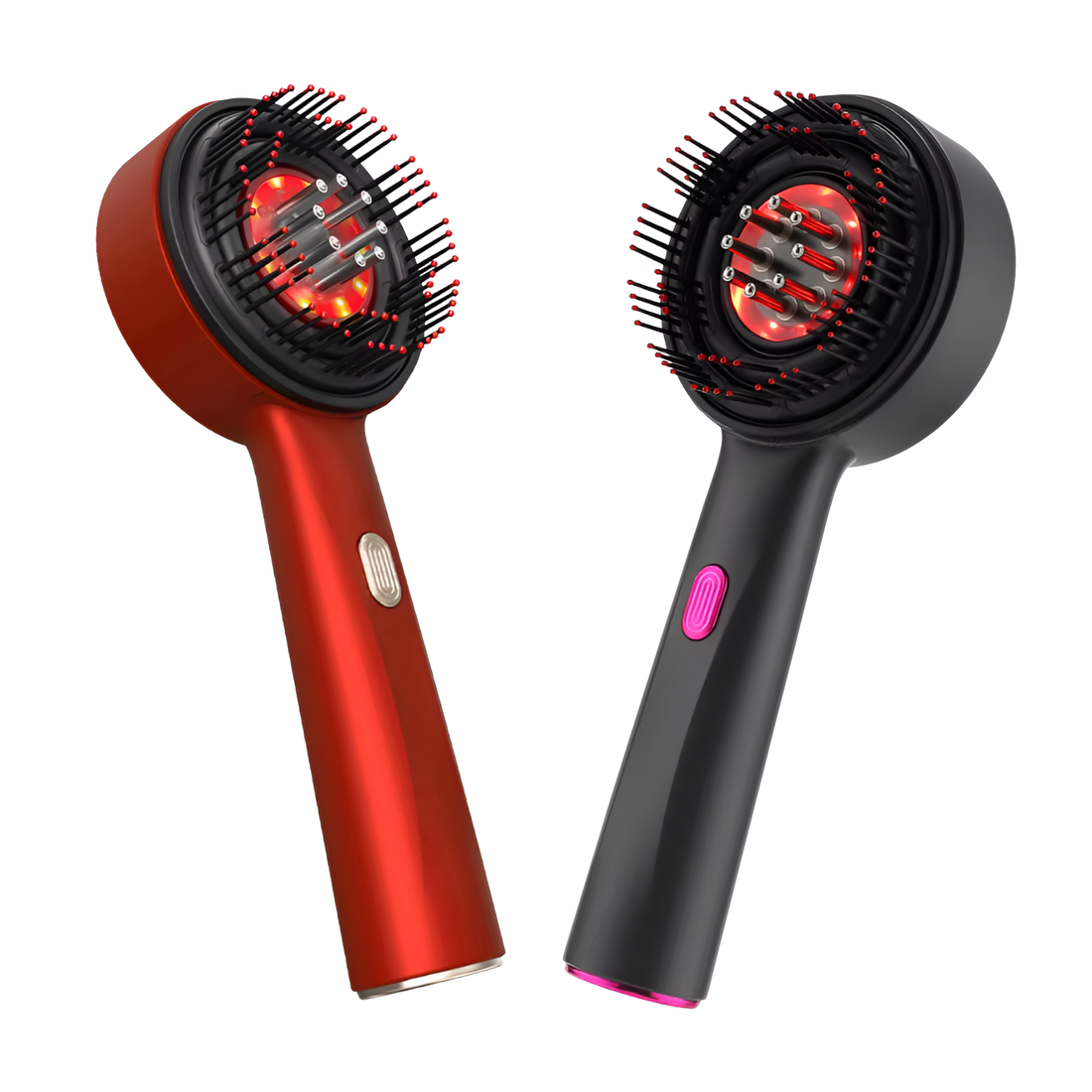 Peine Masajeador Eléctrico De Cuero Cabelludo Con Calor Lumetra Black