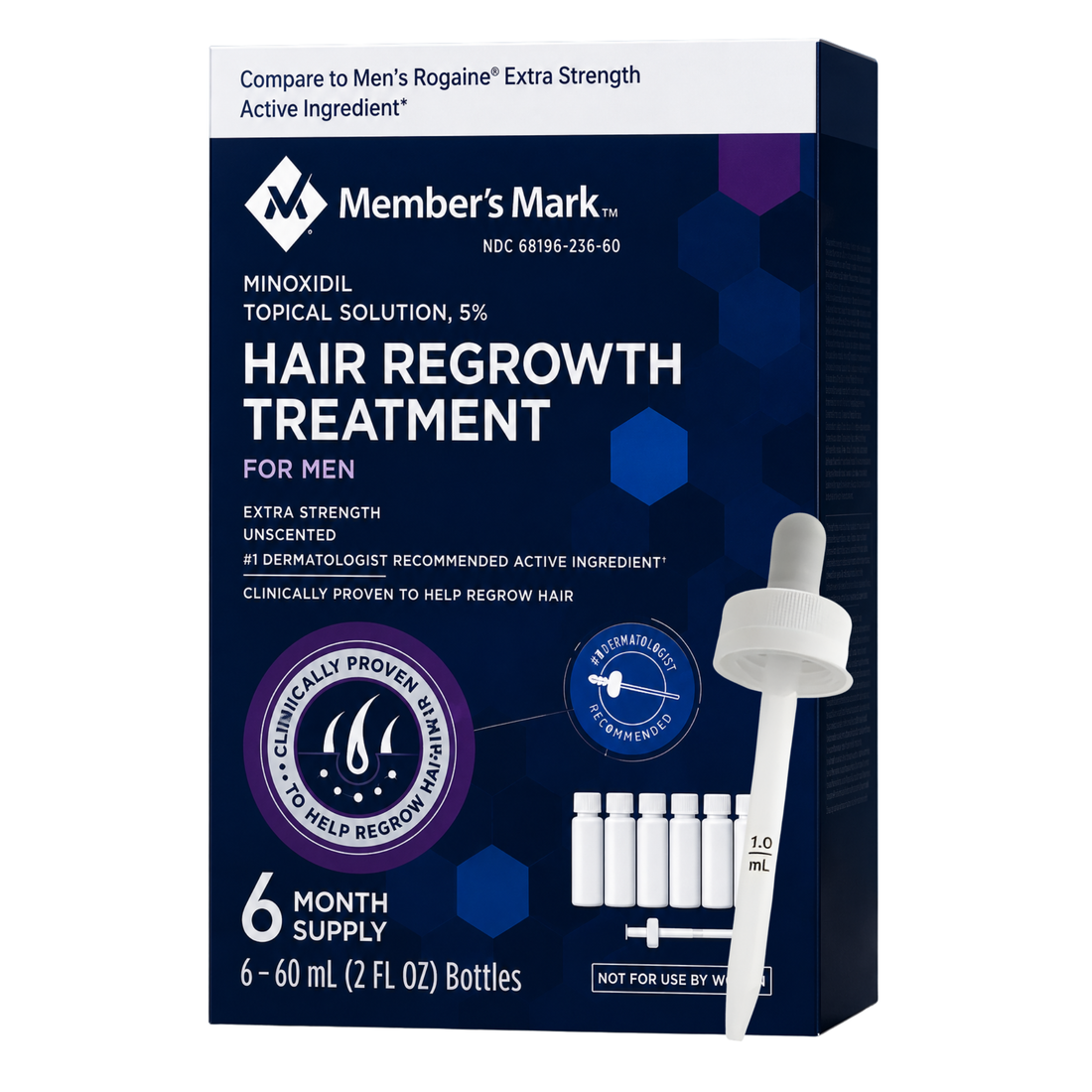 Minoxidil Member’s Mark 5% 6 meses +gotero original
