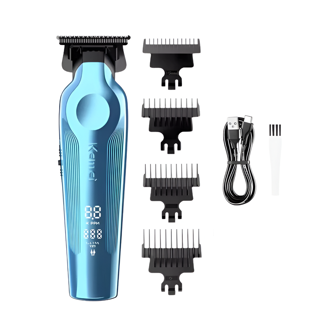Maquina trimmer Kemei-Km-264 patillera recargable inalámbrica