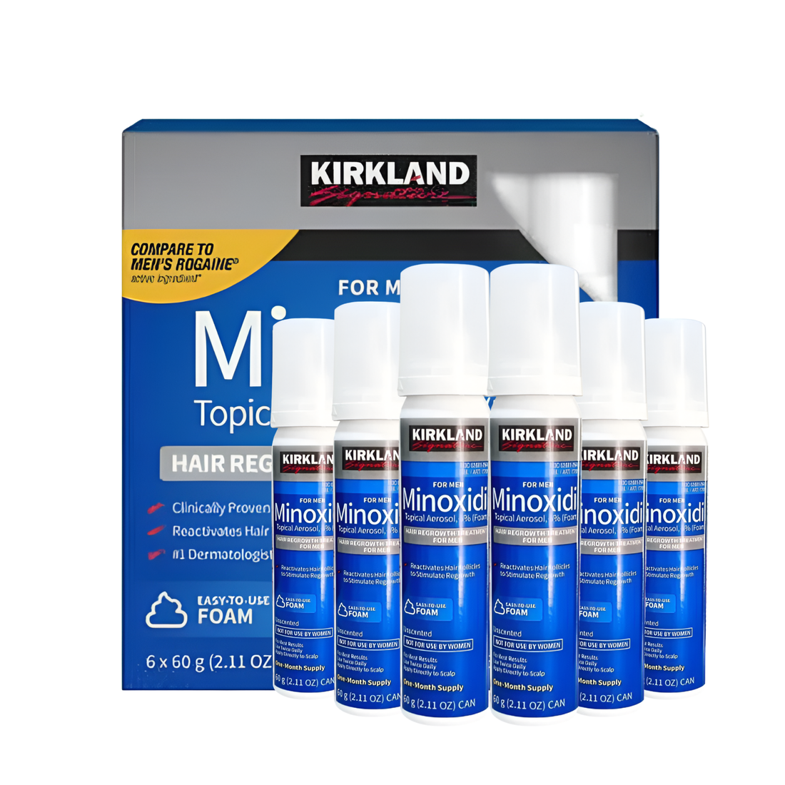Minoxidil Kirkland 5% en Caja Espuma x 6 meses envió gratis