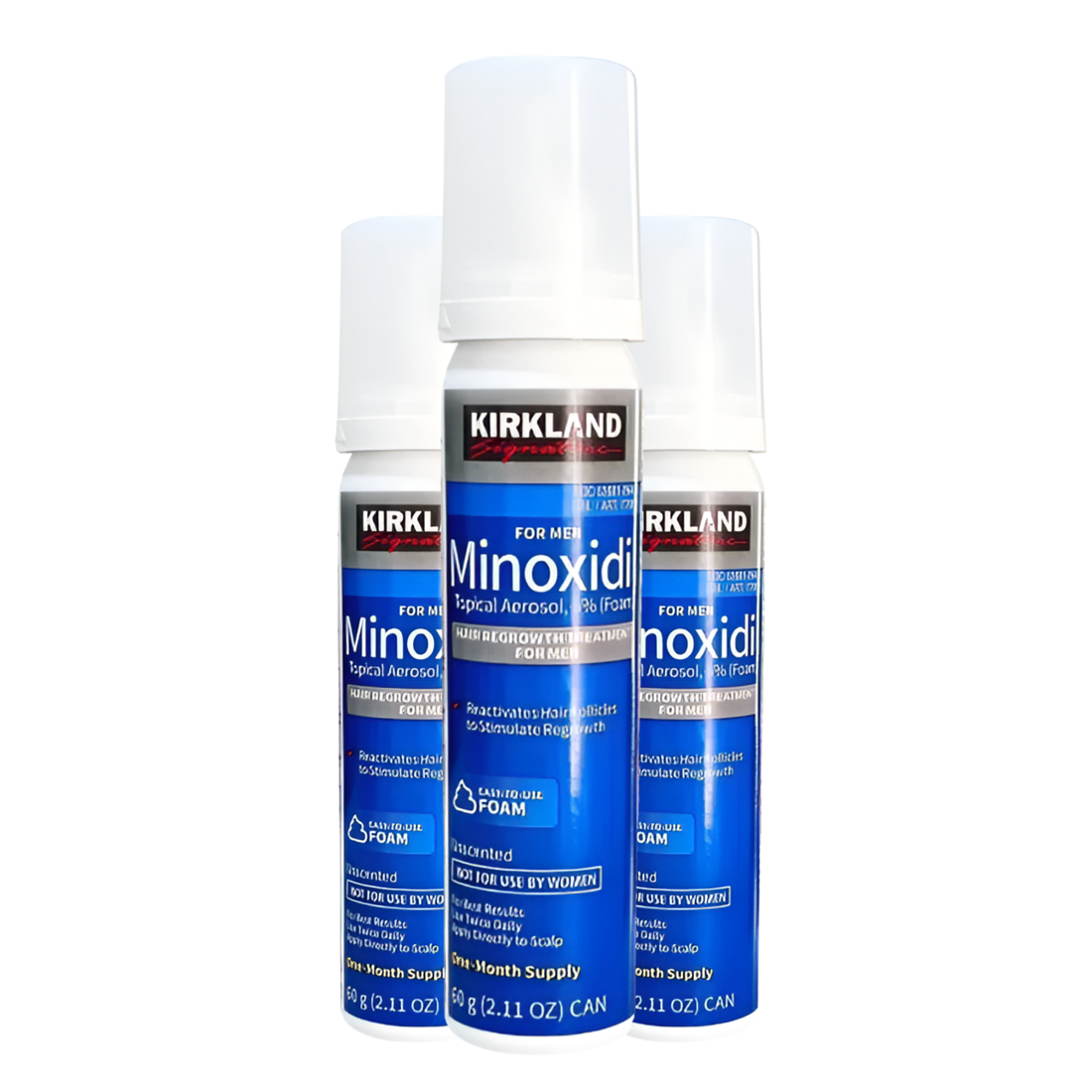 Minoxidil Kirkland 5% Espuma – Tratamiento 1 Mes Crecimiento Capilar