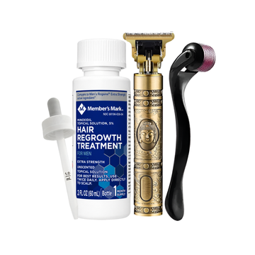 Minoxidil Member’s Mark 5% 1 mes + Dermaroller y Máquina Trimmer T9/T10
