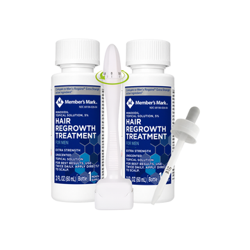 Minoxidil Member’s Mark 5% 2 meses + Dermaroller ajustable 0.5mm a 3 mm