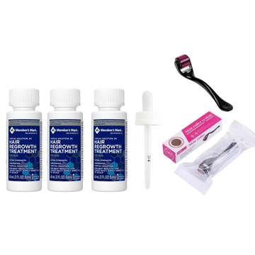 Minoxidil Member’s Mark 5% 3 meses + dermaroller +gotero original