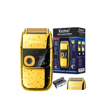 Afeitadora Shaver Kemei KM-2028 dorada 110/220V inalámbrica