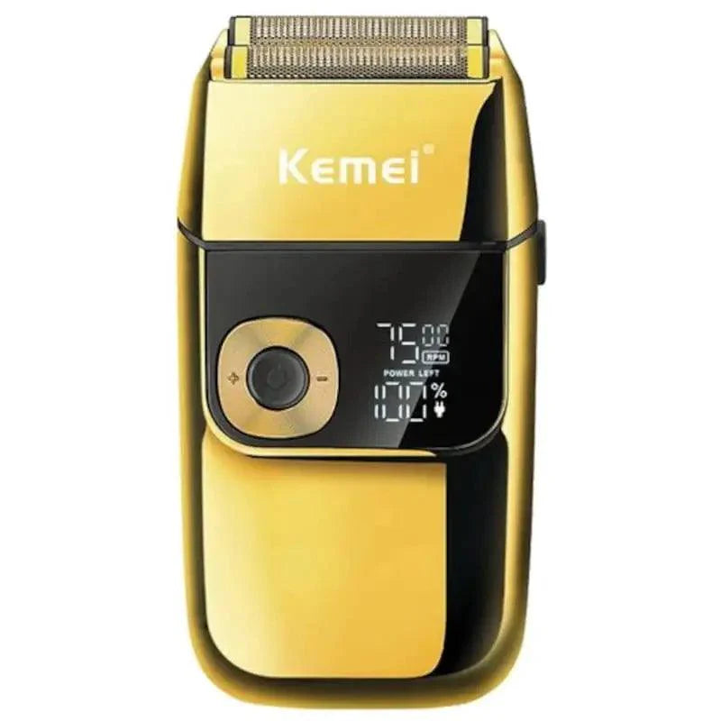 Afeitadora Shaver Kemei KM-2028 dorada 110/220V inalámbrica
